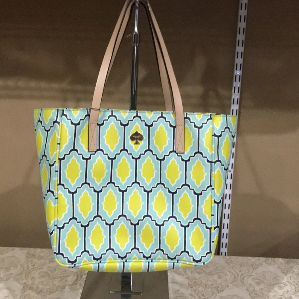 Kate Spade Leather Trimmed Coated Canvas Tote